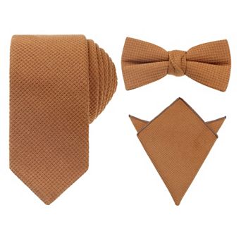 Men's Pocket Square Set Necktie Thick Pre-Tied Bow Ties Sets for Party