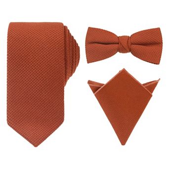 Men's Pocket Square Set Necktie Thick Pre-Tied Bow Ties Sets for Party