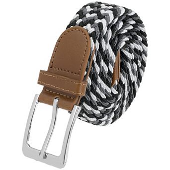 Unisex Braided Stretch Belts Multicolored Elastic Woven Golf Jean Belt Waistband for Women