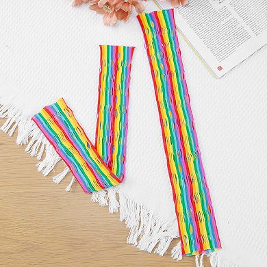 Women's Long Fishnet Fingerless Gloves Neon Stretchy Colorful for Party Costume 1 Pair