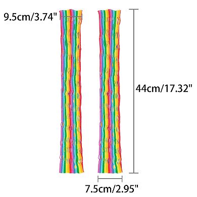 Women's Long Fishnet Fingerless Gloves Neon Stretchy Colorful for Party Costume 1 Pair