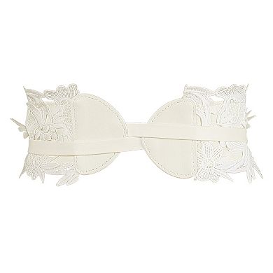 Women's 2Pcs Lace Wide Waist Belt Wrap Around Corset Belts Bowknot for Dresses