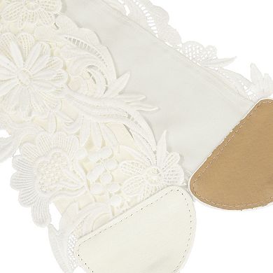 Women's 2Pcs Lace Wide Waist Belt Wrap Around Corset Belts Bowknot for Dresses