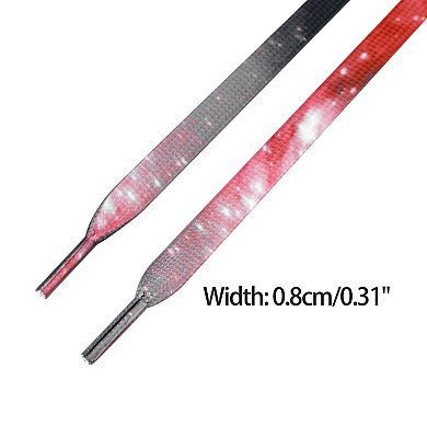 Women's Gradient Cute Shoelaces for Sneakers Tie-Dye Flat Strings 1 Pair 47.2"