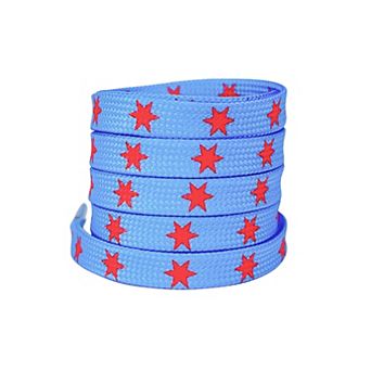 Women's Flat Shoelaces Colored Star Patterned Printed for Sneakers 47.2"