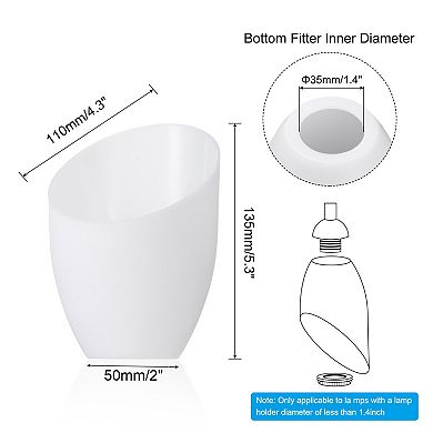 5.3" High 4.3" Diameter Plastic Lampshade, 2 Pack Plastic Lamp Shade Replacement Bulb Light Cover