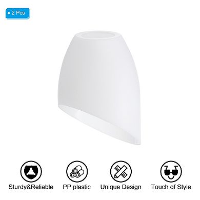 5.3" High 4.3" Diameter Plastic Lampshade, 2 Pack Plastic Lamp Shade Replacement Bulb Light Cover