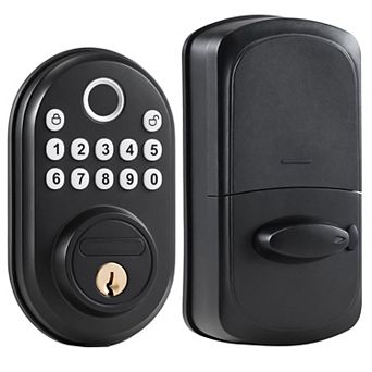 Keyless Door Lock for Home, Fingerprint, Password, and Manual Lock Options