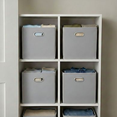 Collapsible Fabric Storage Cube Organizer Bins 6 Pack