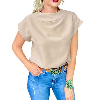 Plain Crew Neck Loose Fit Casual Top