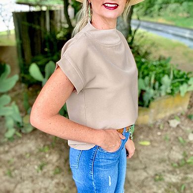 Plain Crew Neck Loose Fit Casual Top