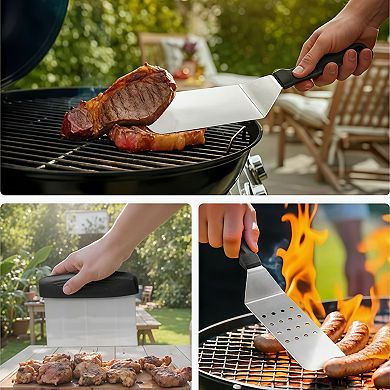 28 Piece Griddle Accessories Kit Stainless Steel Grill Tools with Carry Bag