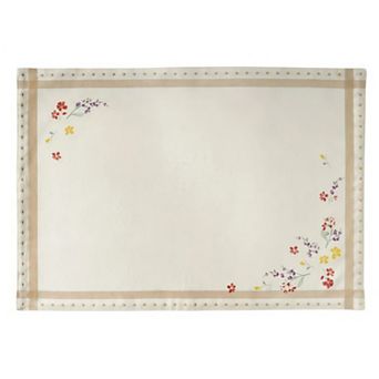 Wildflower fabric placemat polyester cotton blend washable