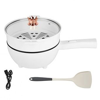 Electric Nonstick Hot Pot with Steamer Dual Power Overheat Protection