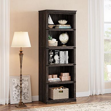 24.5" Wide 5 Tier Bookcase with Storage