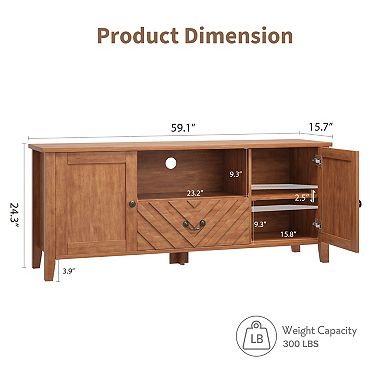 Entertainment Center with Led Lights