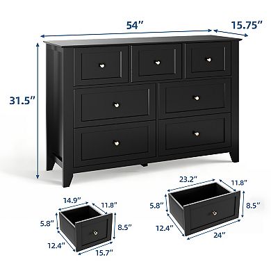 7 Drawer Dress Plus Spacious Drawers