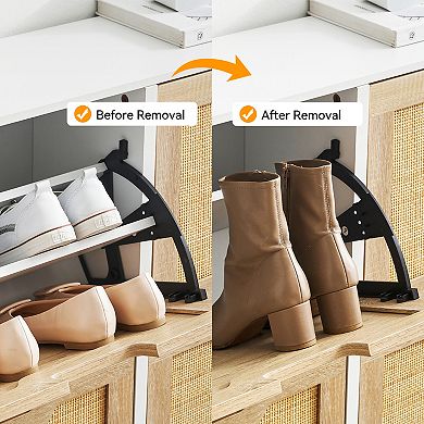 Entryway Narrow Shoe Organizer Cabinet