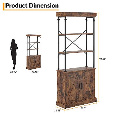 74'' Industrial Bookshelf