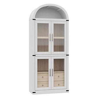 71.4 in Tall Farmhouse Arched Bookcase