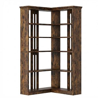 L-Shaped Corner Bookcase 72.8"