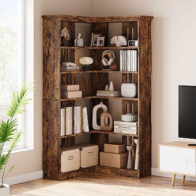 L-Shaped Corner Bookcase 72.8"