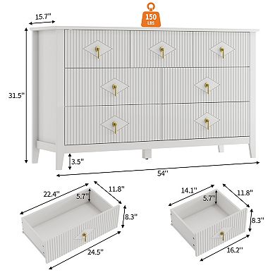 MDF and Painted U2 7 Drawer