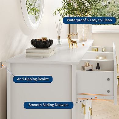 MDF and Painted U2 7 Drawer