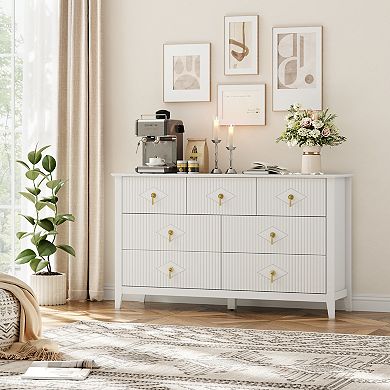 MDF and Painted U2 7 Drawer