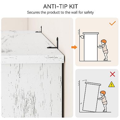 31.4" Wide 3 Tier Bookcase with Storage