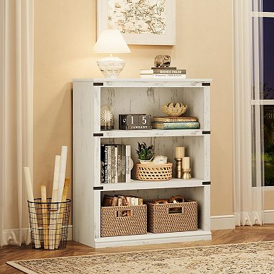 31.4" Wide 3 Tier Bookcase with Storage