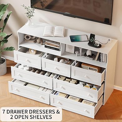 7-Drawer Wooden Chest of Drawers