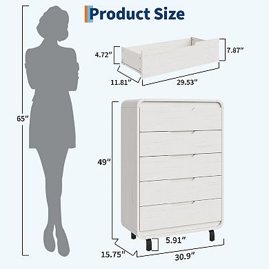 5 Drawers Dresser for Bedroom