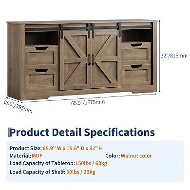 Rustic TV Console for 70-Inch Televisions