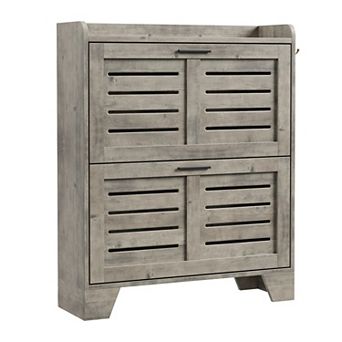 Shoe Storage Cabinet with 2 Flip Drawers