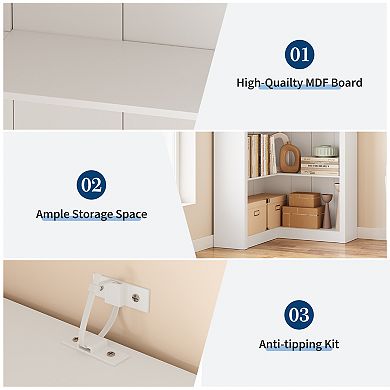 5-Tier Corner Bookshelf