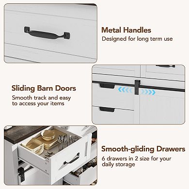 47.2" Farmhouse Buffet Cabinet