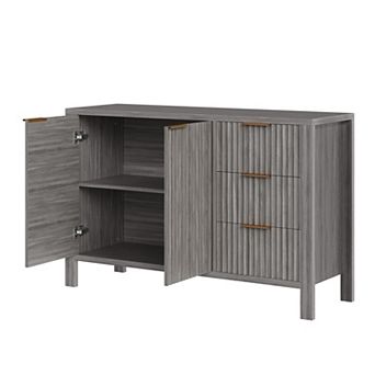 47 Inch Fluted Sideboard Buffet Cabinet