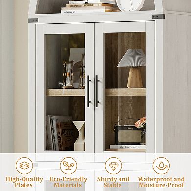 71" Tall Arched Display Cabinet