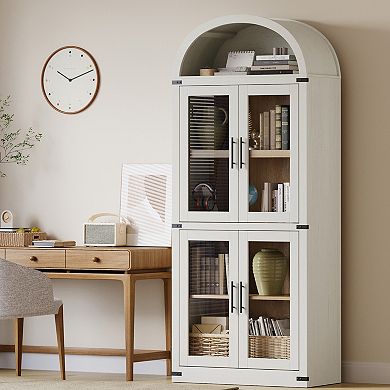 71" Tall Arched Display Cabinet