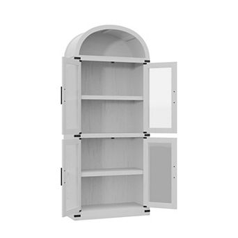 71" Tall Arched Display Cabinet