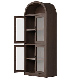 71" Tall Arched Display Cabinet