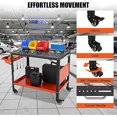 36"X24" Welding Table with Wheels & Storage