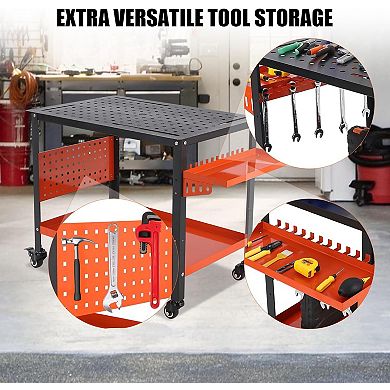 36"X24" Welding Table with Wheels & Storage