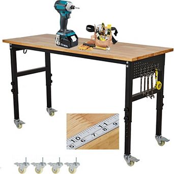 70-Inch Socket Scale Pegboard With Hooks And Adjustable Tool Table