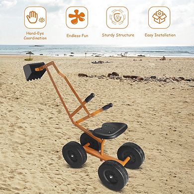 Heavy Duty Kids Ride On Sand Digger Excavator with 360 Rotation