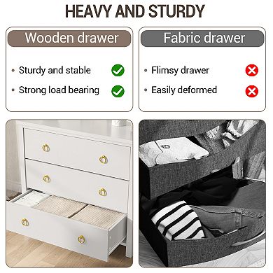 Chest of 3 Drawers 29 in Tall Dresser