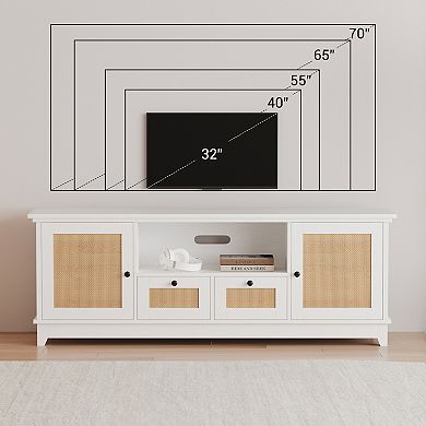 Boho Entertainment Center for 65 Inch TV
