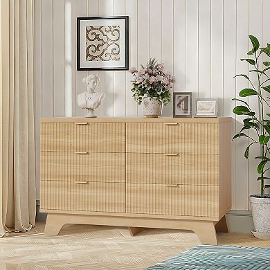 48 Inch Wide 6 Drawer Bedroom Dresser