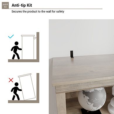 31.4" Wide 5 Tier Bookcase with Storage